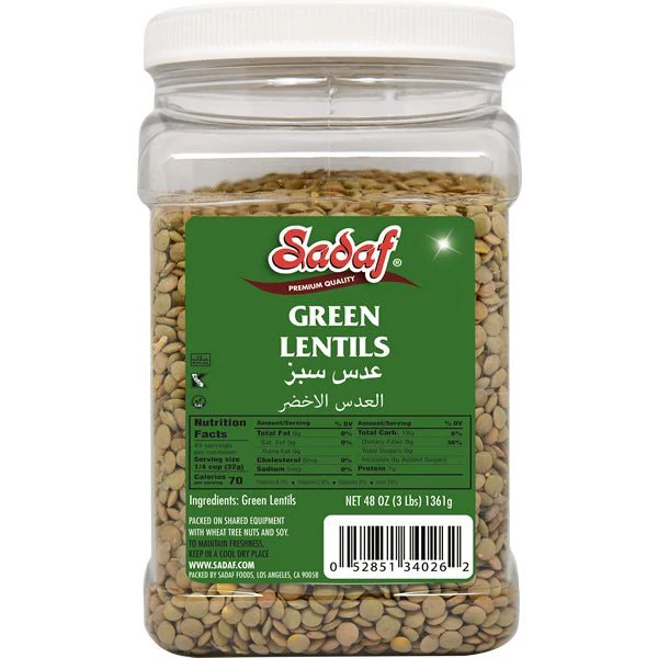 Green Lentils | in Jar - 3 lbs