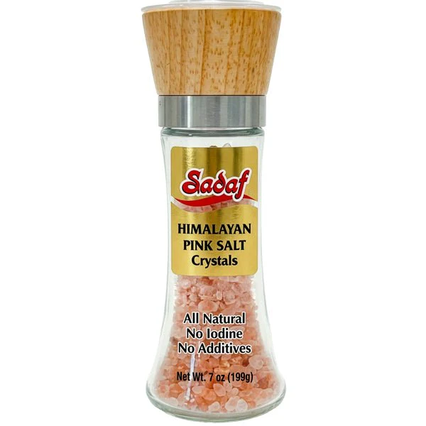 Himalayan Pink Salt Crystals | Adjustable Grinder - 7 oz