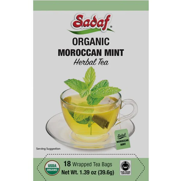 Organic Moroccan Mint Tea | 18 Wrapped Tea Bags