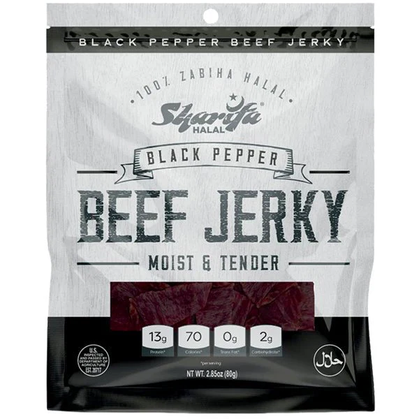 Halal Beef Jerky | Black Pepper - 2.85 oz