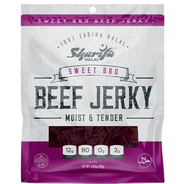 Halal Beef Jerky | Sweet BBQ - 2.85 oz